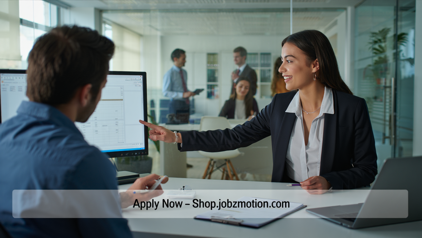 Professional banker working in a Spanish bank office representing Bank Jobs in Spain 2026 opportunities.